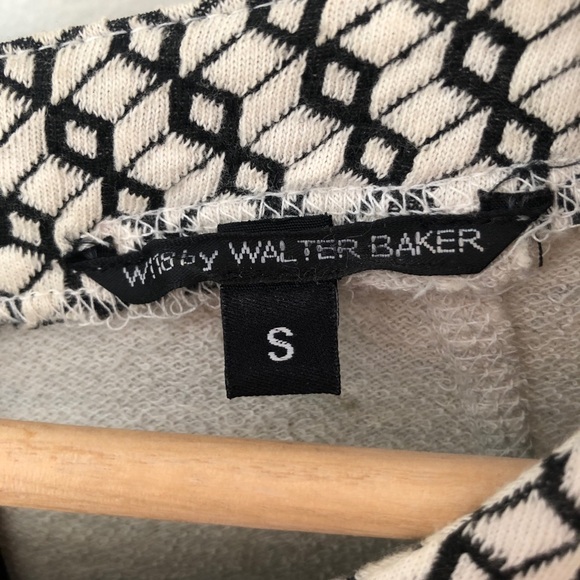 W118 by Walter Baker black and off-white geometric fit and flare dress - Picture 4 of 7